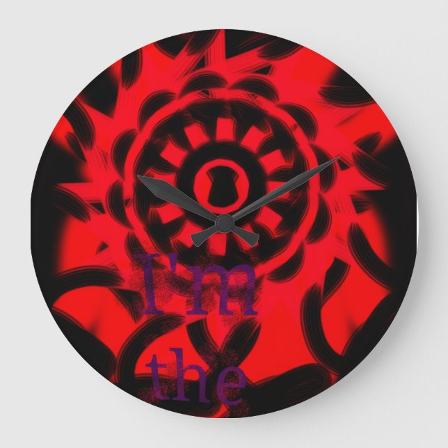 Poster. I'm the deivel  Large Clock (Front)