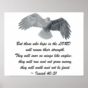 Poster - Isaiah 40:31 Eagle