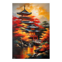 Poster | Japanese Culture | Oil Painting Style