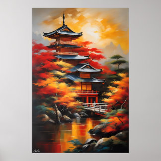 Poster | Japanese Culture | Oil Painting Style