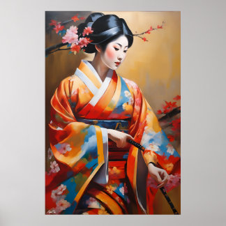 Poster | Japanese Woman | Oil Painting Style