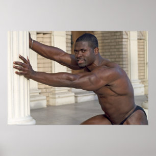 Poster, Jean Scutt Pushing Column Poster