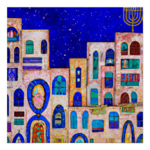 Póster Jerusalem at Night Poster