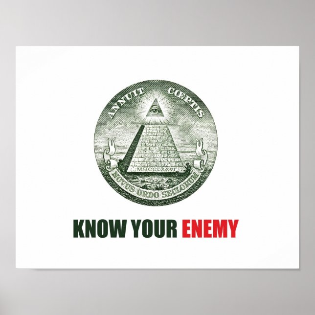 poster know your enemy illuminati (Front)