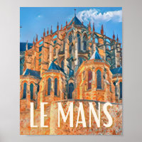 Poster Le Mans Photo Vintage