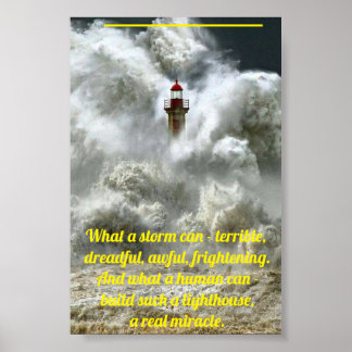 Poster Lighthouse in Storm