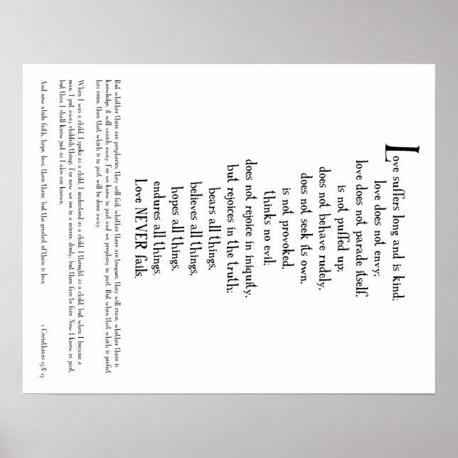 POSTER - LOVE IS... 1 Corinthians 13:1-3 (part 1) (Front)