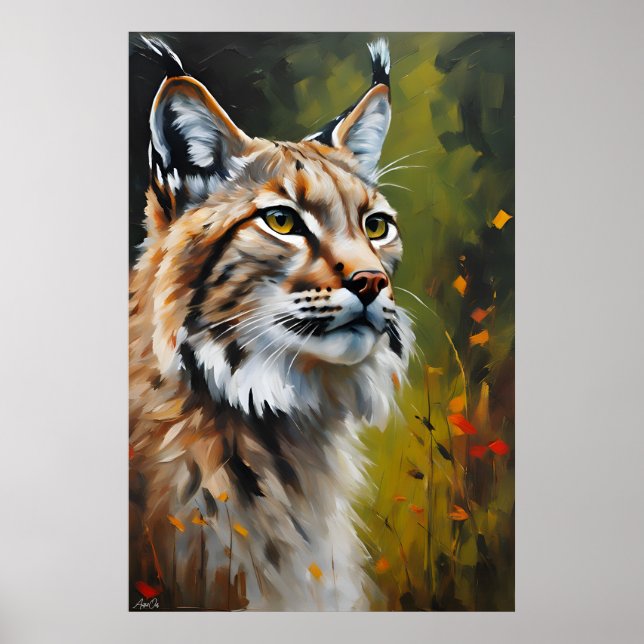 Poster | Lynx Cat | Oil Painting Style  (Front)