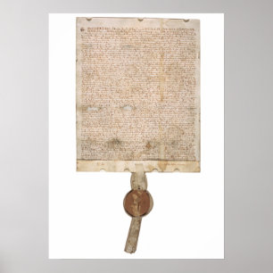Poster Magna Carta 1297 version with seal