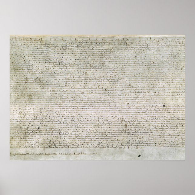 Poster Magna Carta the Charter of Liberties 1215 (Front)