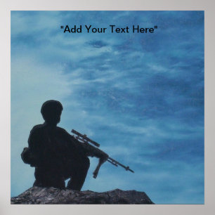 Poster Military Soldier Customisable