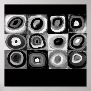 Poster-Monochrome-Kandinsky-Concentric Circles Poster