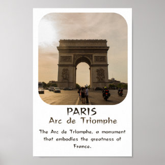 Poster monument of Paris : Arc de Triomphe