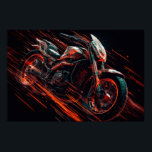 Poster Motorcycle Print<br><div class="desc">This poster is shown with a photo art print of a motorcycle.
Customise this item or buy as is.</div>