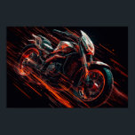 Poster Motorcycle Print<br><div class="desc">This poster is shown with a photo art print of a motorcycle.
Customise this item or buy as is.</div>