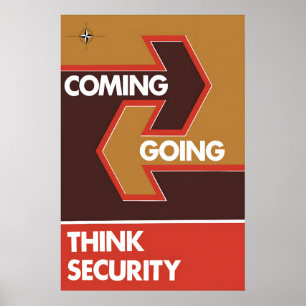 Poster NATO Coming - Going. Think Security