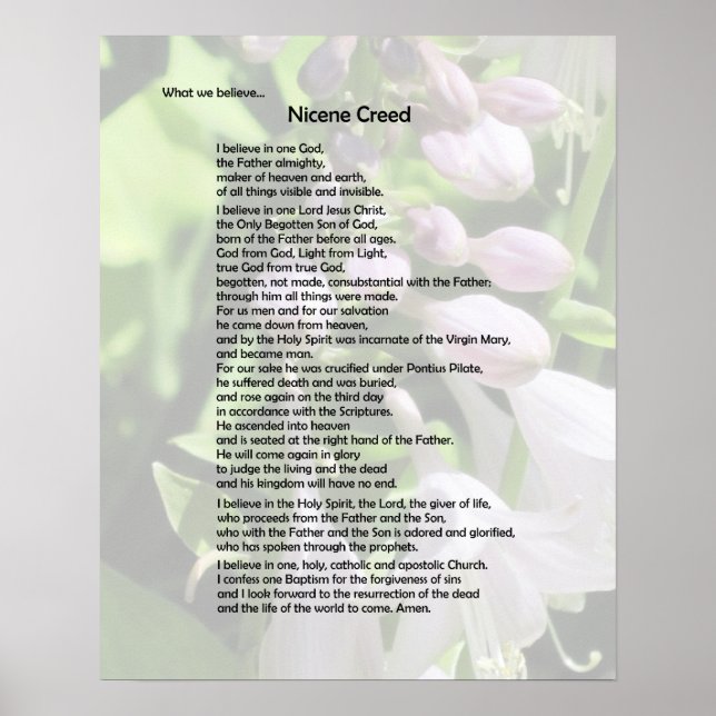 Poster-Nicene Creed~ Customizable! Poster (Front)