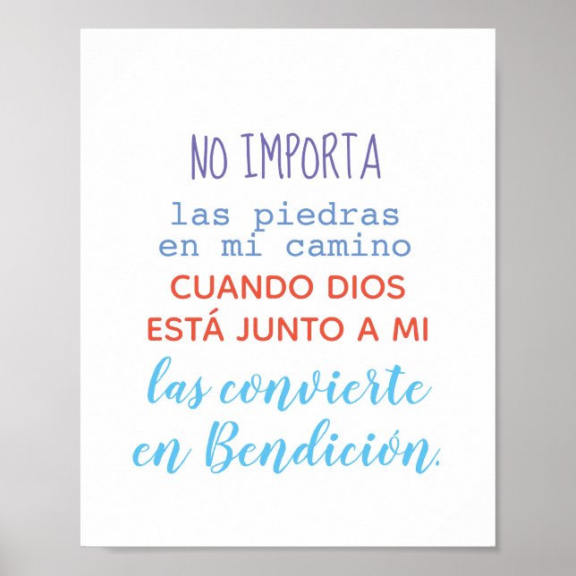 Póster - No importa las piedras en mi camino... Poster (Front)