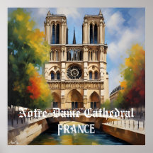 Poster |Notre-Dame Cathedral, France | AI Content