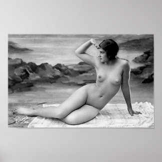 Poster, Nude Young Lady from the 1920s Poster