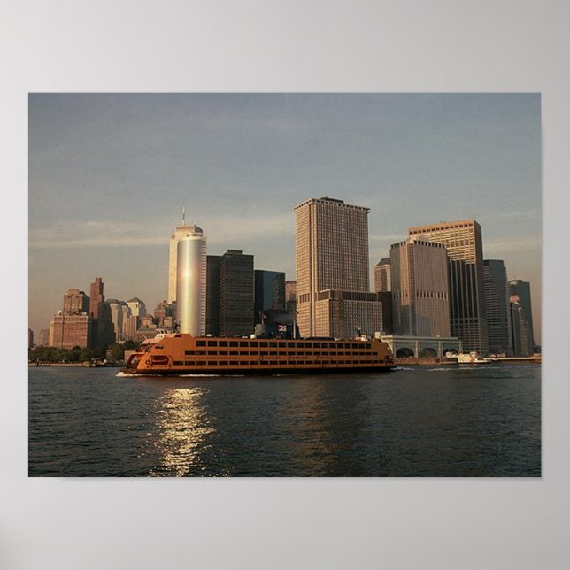 POSTER NYC~ In Memoriam ~ Twin Towers & SIFerry (Front)