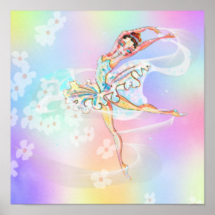 Poster of a Ballerina for Young Girl's Room
