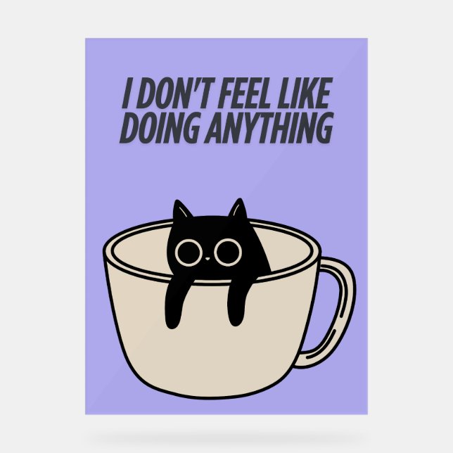 POSTER OF A LAZY CAT (Front)