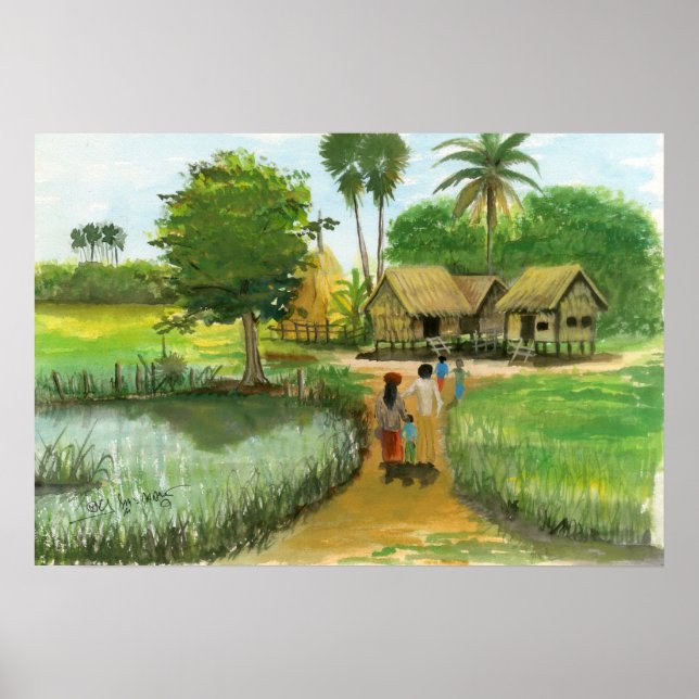 Poster of Cambodian Village 2 by Vannak Anan Prum (Front)