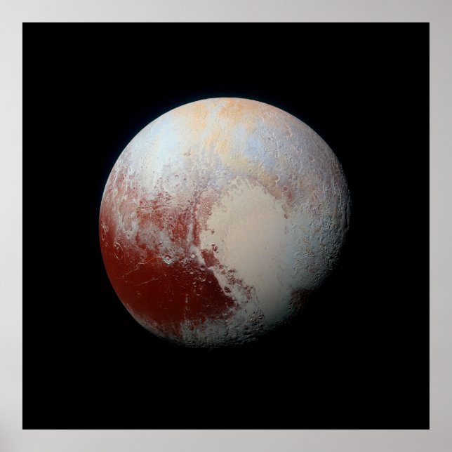 Poster of Dwarf Planet Pluto by NASA New Horizons (Front)