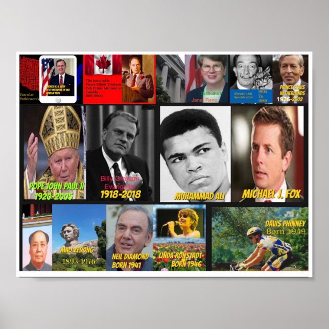 Poster of famous Parkinson’s patients (Front)