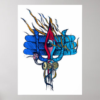 Poster of Lord shiva third eye