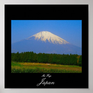 Poster of Mt. Fuji in Japan. Fuji San.