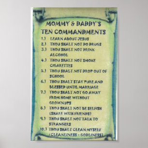 Poster of Mummy & Daddys Ten Commandments