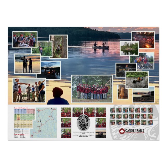Poster of the Canoe Trails 2019 Canadian Trip (Front)