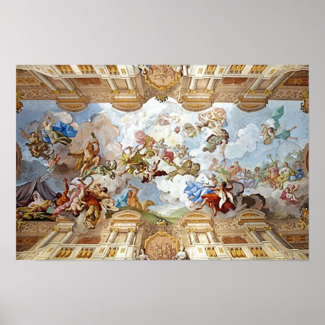 Poster of the historic ceiling painting Melk Abbey (Front)