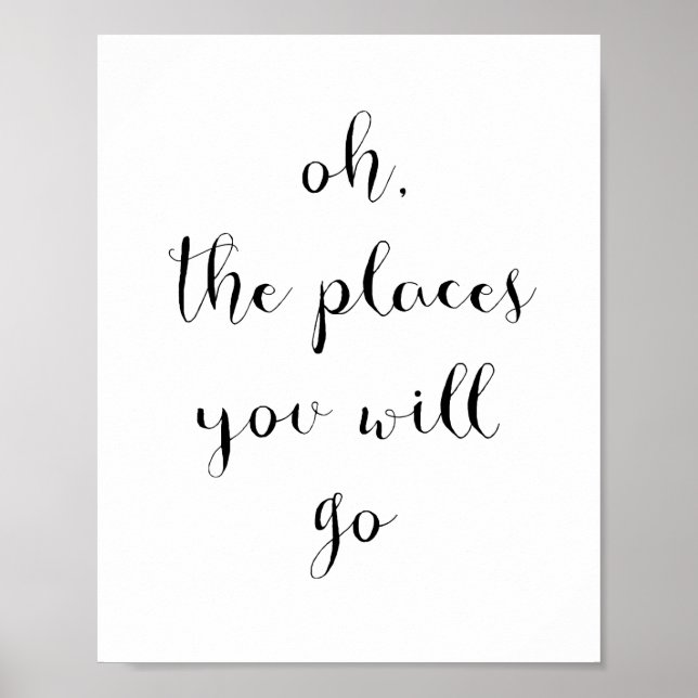 Poster Oh the places you will go (Front)