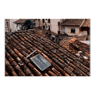 Poster Old Roof Tiles
