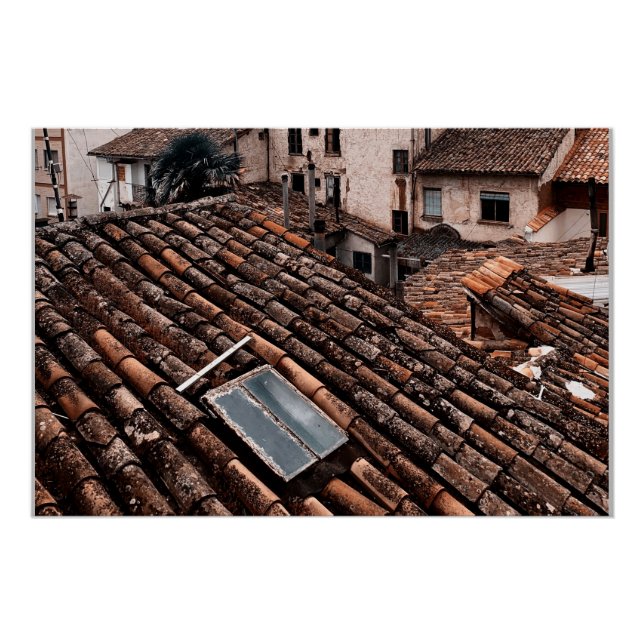 Poster Old Roof Tiles (Front)