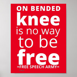 poster  "ON BENDED KNEE..."