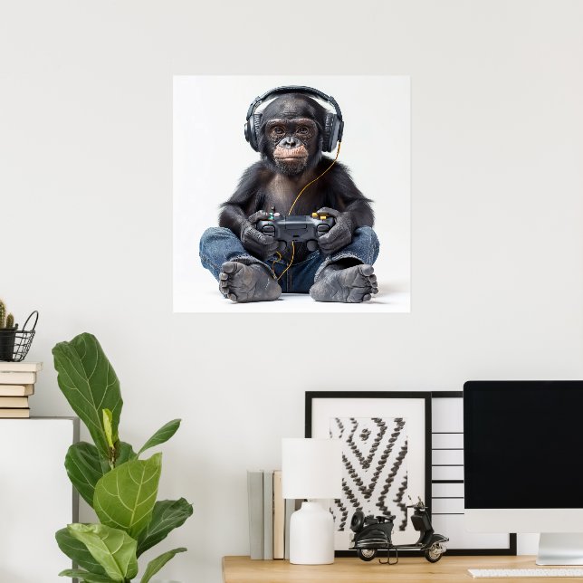 Poster or Download Gamer Chimp for Kids (Home Office)