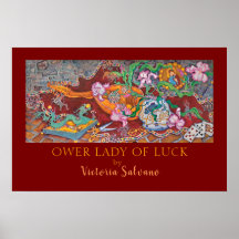 poster OUR LADY OF LUCK oridnal painting 60in x28