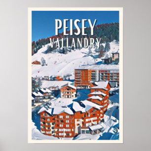 Poster Peisey-Vallandry Ski Resort