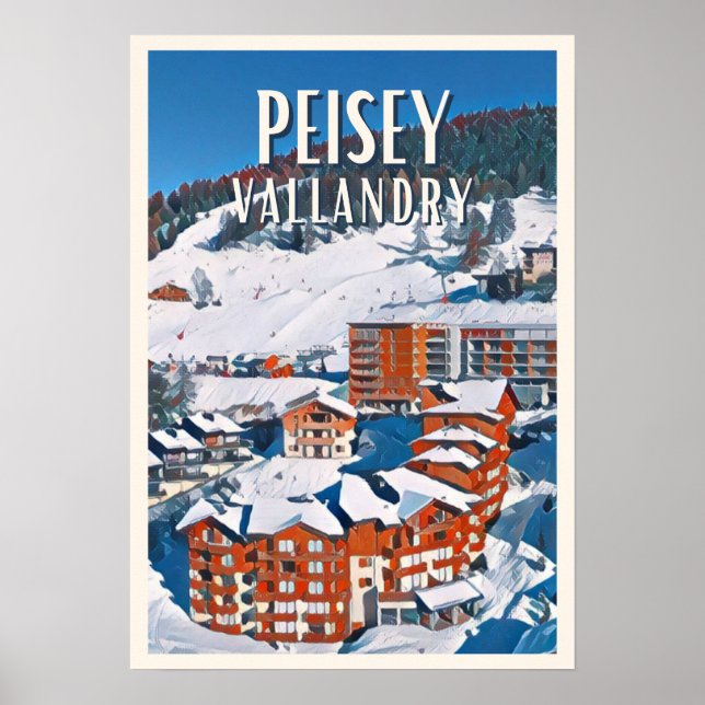 Poster Peisey-Vallandry Ski Resort (Front)