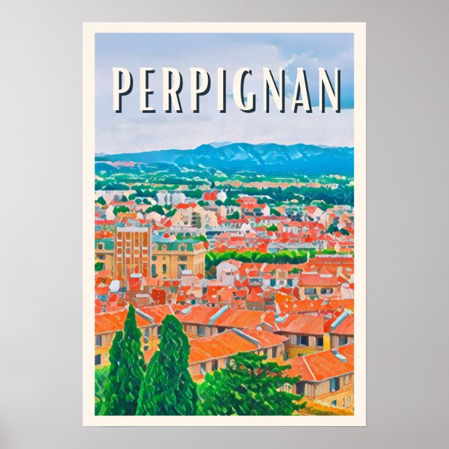 Poster Perpignan Photo Vintage (Front)
