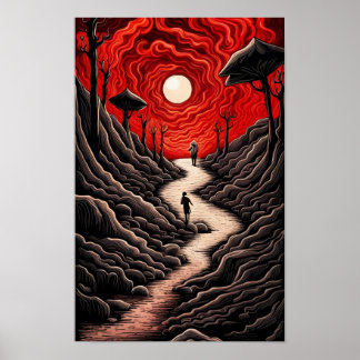 Poster Pessoa Walking Surrealistically