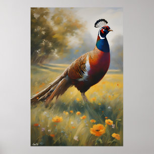 Poster   Pheasant   Oil Painting Style 