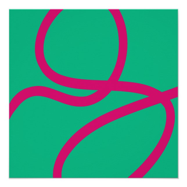Poster – Pink Lines on Green (Front)