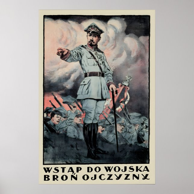 Poster Poland Join the army and defend the (Front)