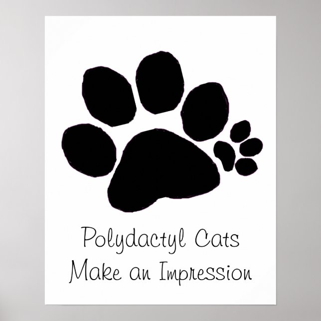 Poster - Polydactyl Paw Print (Front)