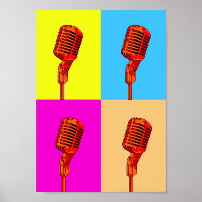 Poster - Pop Art Microphone (Front)